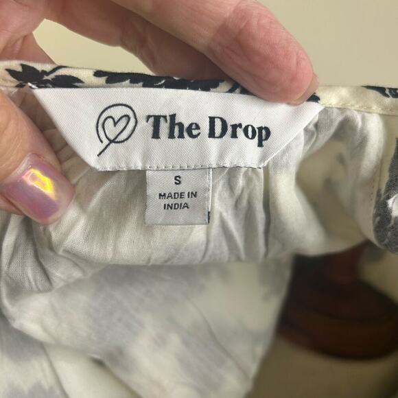 The Drop Women's Daksha Cotton Smocked Zipper Detail Dress Size Medium - Picture 6 of 6